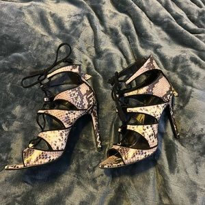ZARA snake print heels